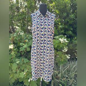 Cabi "Amour" interlocking heart print shirt dress - size S